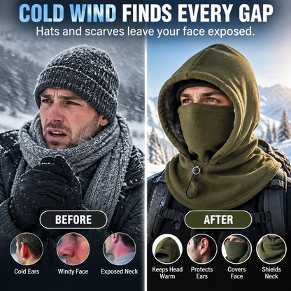 🥶 Fleece Balaclava Hood – Full Face & Neck Winter Protection for Outdoor Adventures