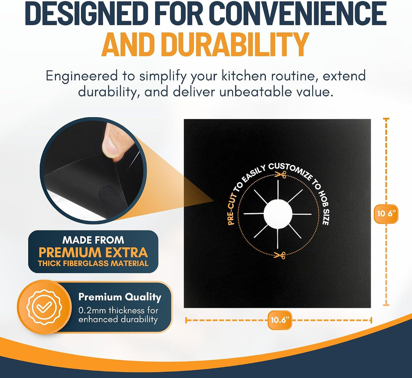 🥘 Reusable Gas Stove Burner Liners♻️ (Set of 4)