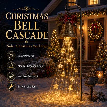 🎄 Christmas Bell Cascade Solar Yard Light✨