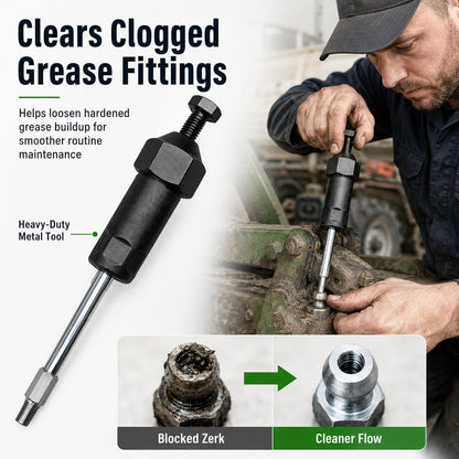 🔧 Heavy‑Duty Grease Fitting Cleaner Tool With M6 & M8 Adapters