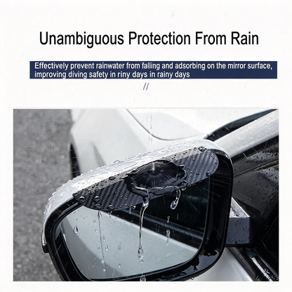 🔥 HOT SALE 49% OFF ☂️2 Pack Carbon Fiber Rain Eyebrow — Clear Rearview Mirror in Rain