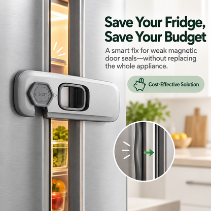5-Pack Refrigerator Door Lock – No-Drill Adhesive Safety Latch, Child Proof, Fixes Broken Fridge Seal