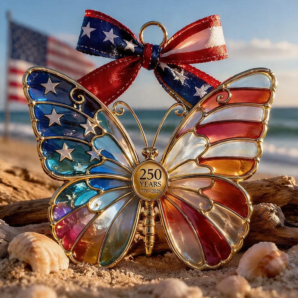 🔥Hot Sale 49% OFF- America 250th Anniversary Patriotic Stained Glass Ornament