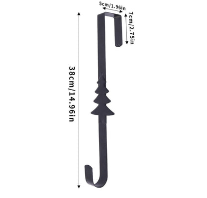 🎄 Metal Over The Door Wreath Hanger | Christmas Snowflake Tree Star Decor Hook🎅