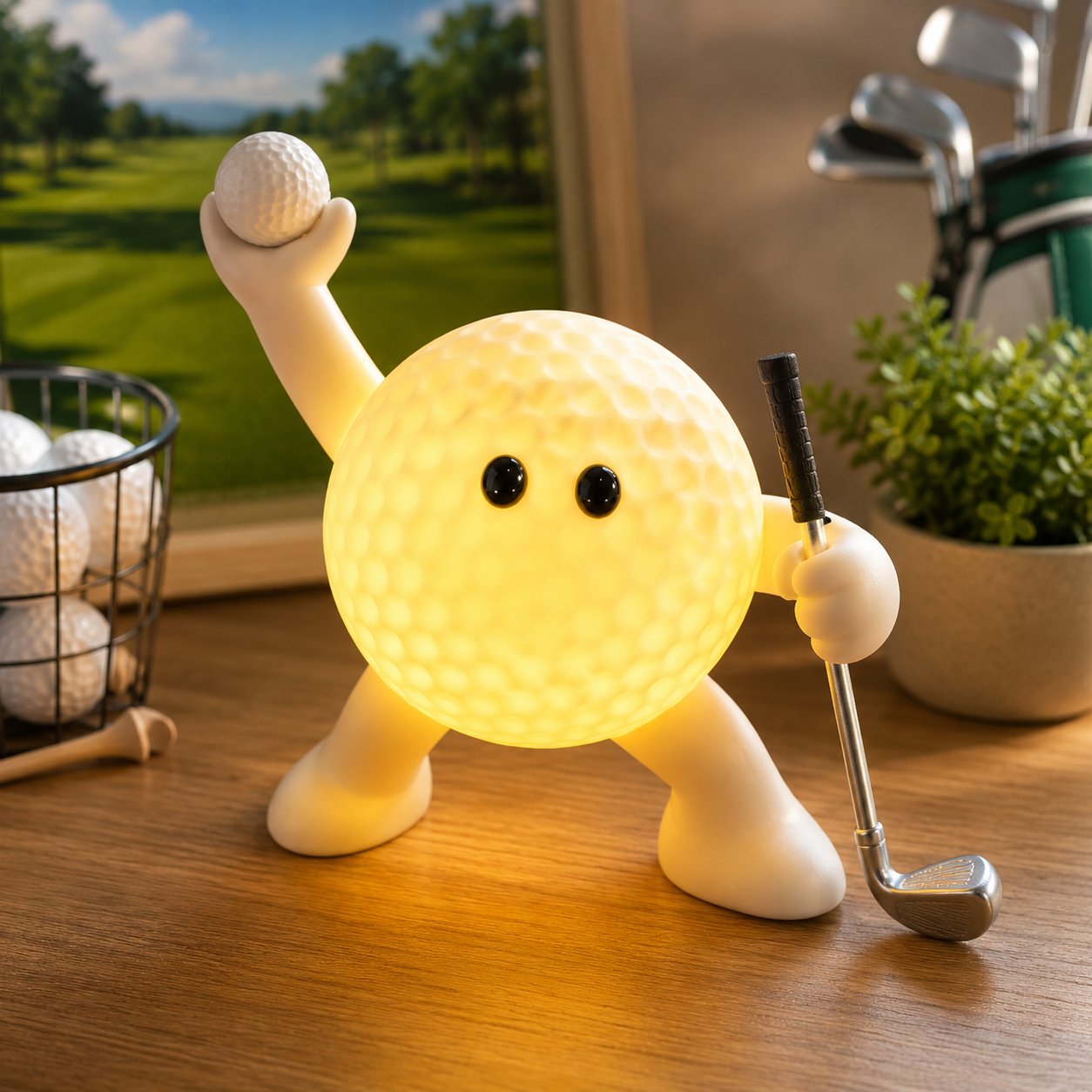 🏆 All-Star Sports Night Light Buddy | Cute LED Lamp for Bedrooms, Desks & Trophy Shelves