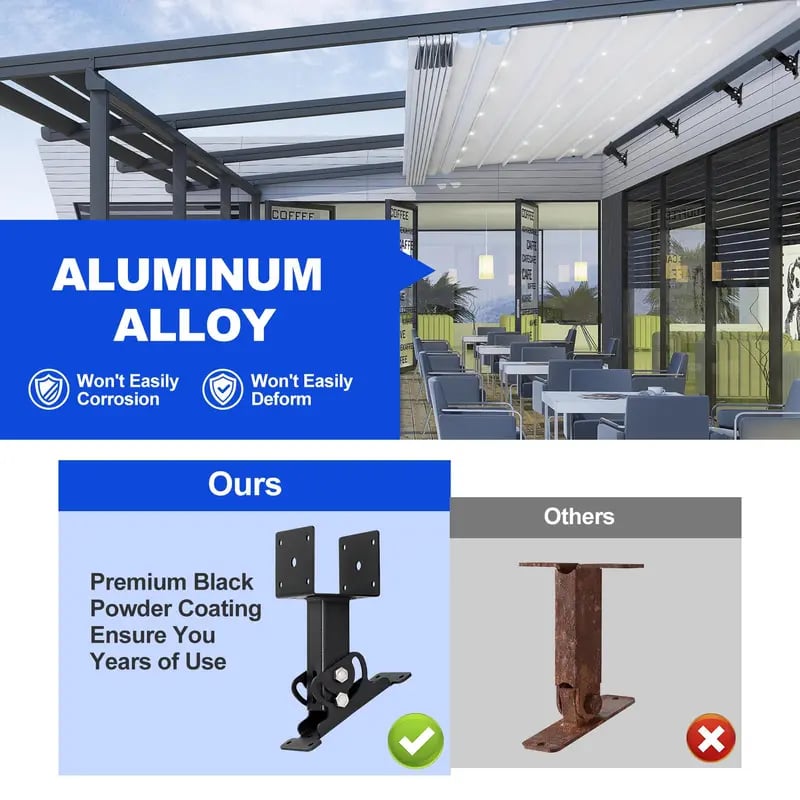 🏗️ Adjustable‑Angle Pergola Roof Riser Brackets | Heavy‑Duty Outdoor Mount Supports