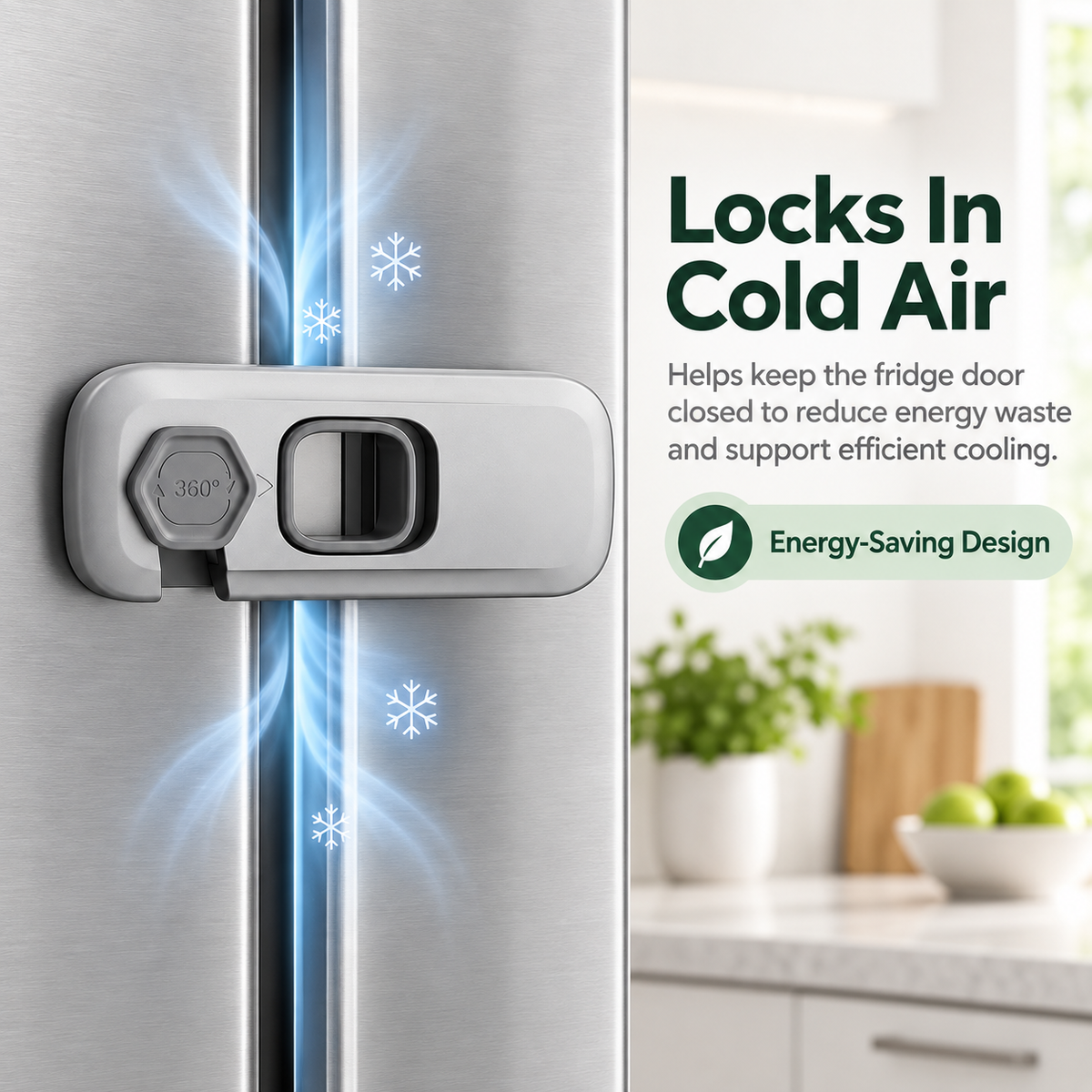 5-Pack Refrigerator Door Lock – No-Drill Adhesive Safety Latch, Child Proof, Fixes Broken Fridge Seal