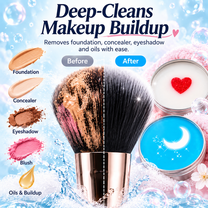 🫧 Makeup Brush Cleaning Soap with Silicone Scrub Pad | 100g ✨