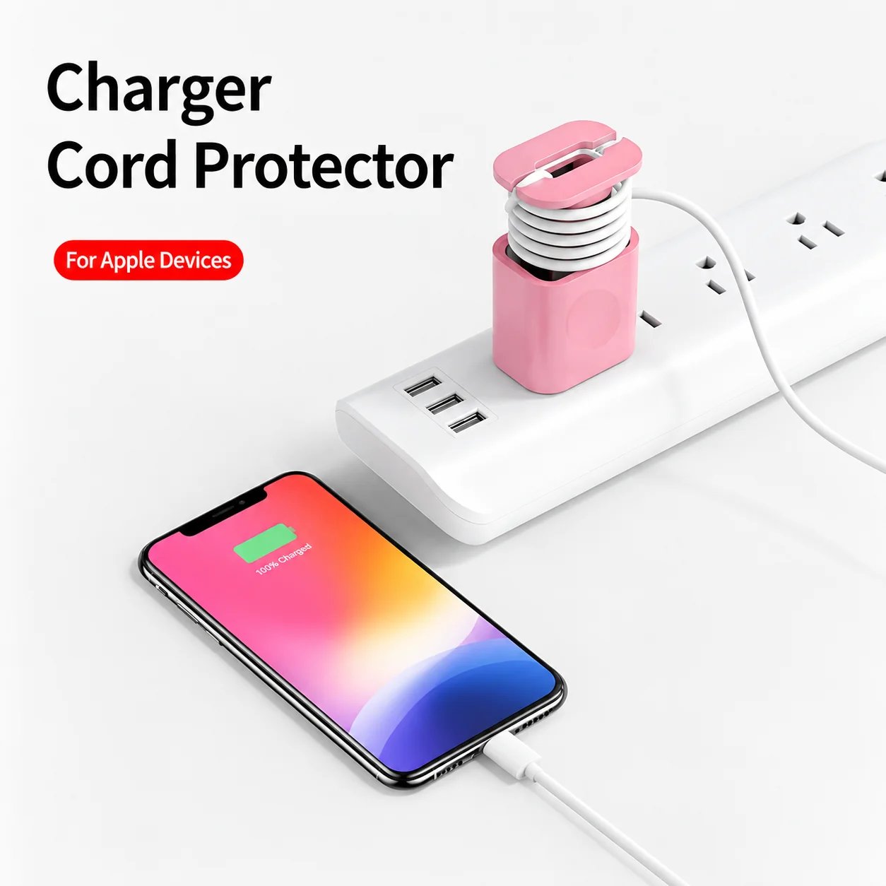 💥Buy 1 get 1 free 🔥2-in-1 Silicone Charger Protector with Cord Wrap for 18W/20W Adapters ✅