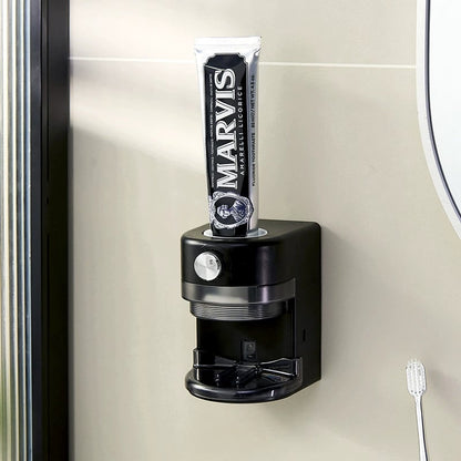 Wall-mounted automatic toothpaste dispenser, suitable for both children and adults.