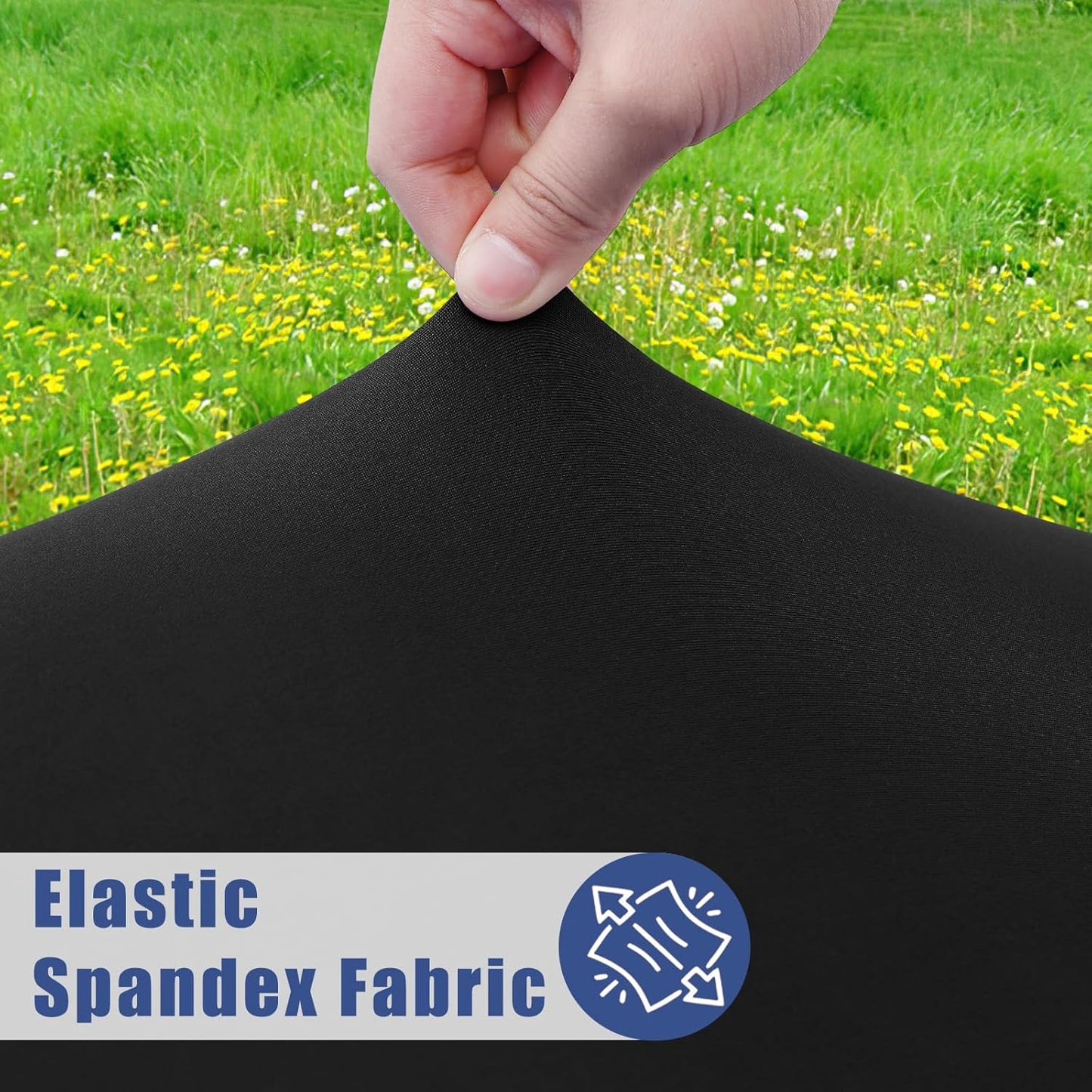 Stretch Fabric Table Top Cap Cover – Elastic Edge, Waterproof & Reusable