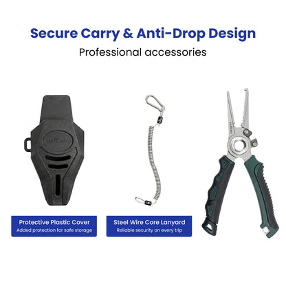 100% Saltwater Rustproof 17-4 PH Aerospace Steel Fishing Pliers – Last Lifetime Heavy-Duty Angling Multi-Tool