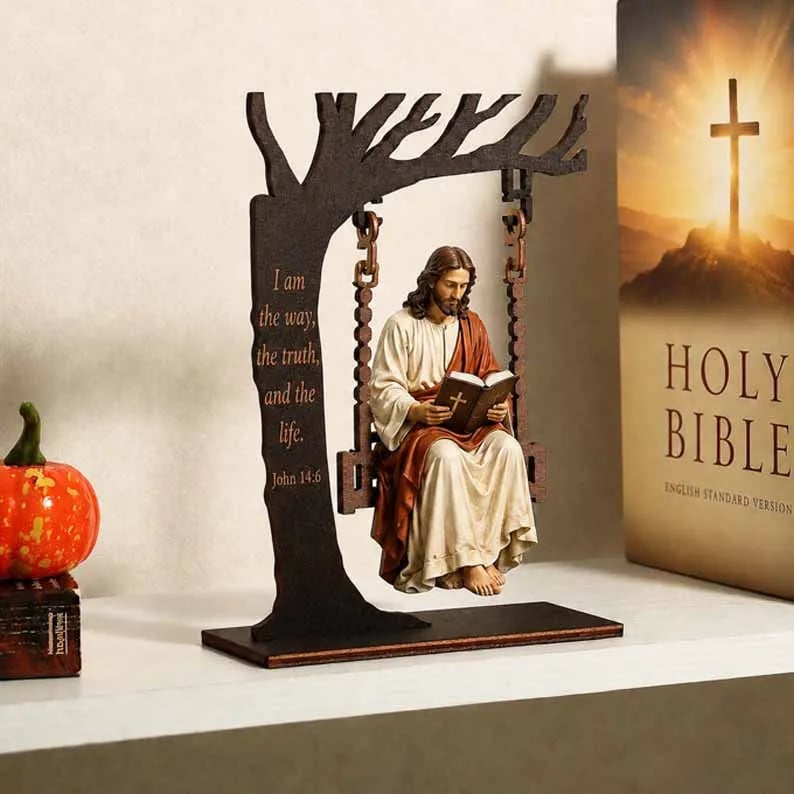 ✝️ Christian Jesus Swing Table Decor🎁