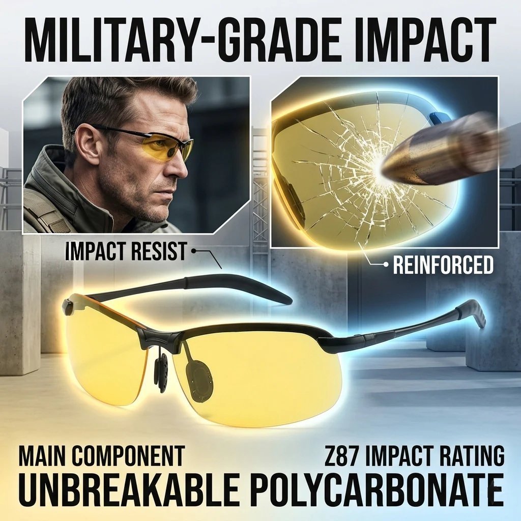 🚙🕶️Smart Vision Glasses – Anti-Glare UV Protection with Infrared Night Vision & Impact-Resistant Lenses