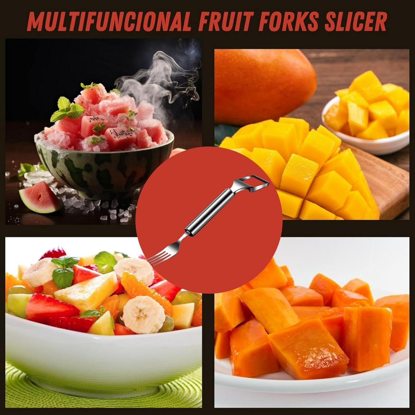 🎁Buy 1 Get 1 Free🍉Upgraded Watermelon Fork Slicer Cutter Tool