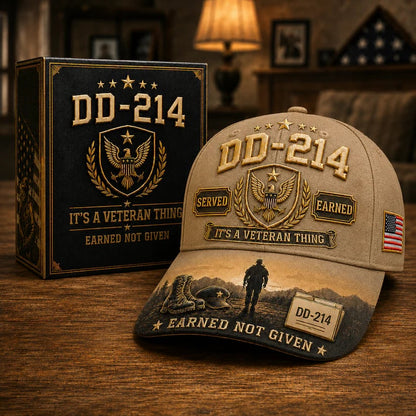 🔥LAST DAY 50% OFF - 🇺🇸 DD-214 Served Earned Commemorative Cap🧢✨(Breathable & Lightweight Comfort & Unisex Fit)