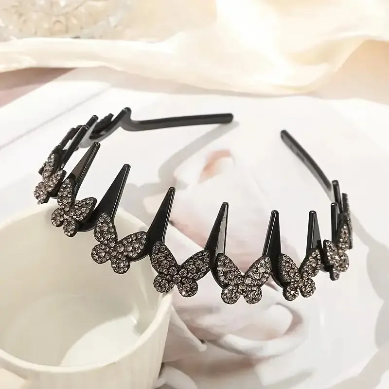 🔥Limited Time 50% Off🎨4 Pack Unisex Wavy Crystal Headband Set
