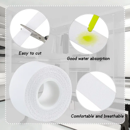 🎁2 Rolls Invisible Sweat Pads & Collar Protectors for Shirts – Unisex Sweat Guard