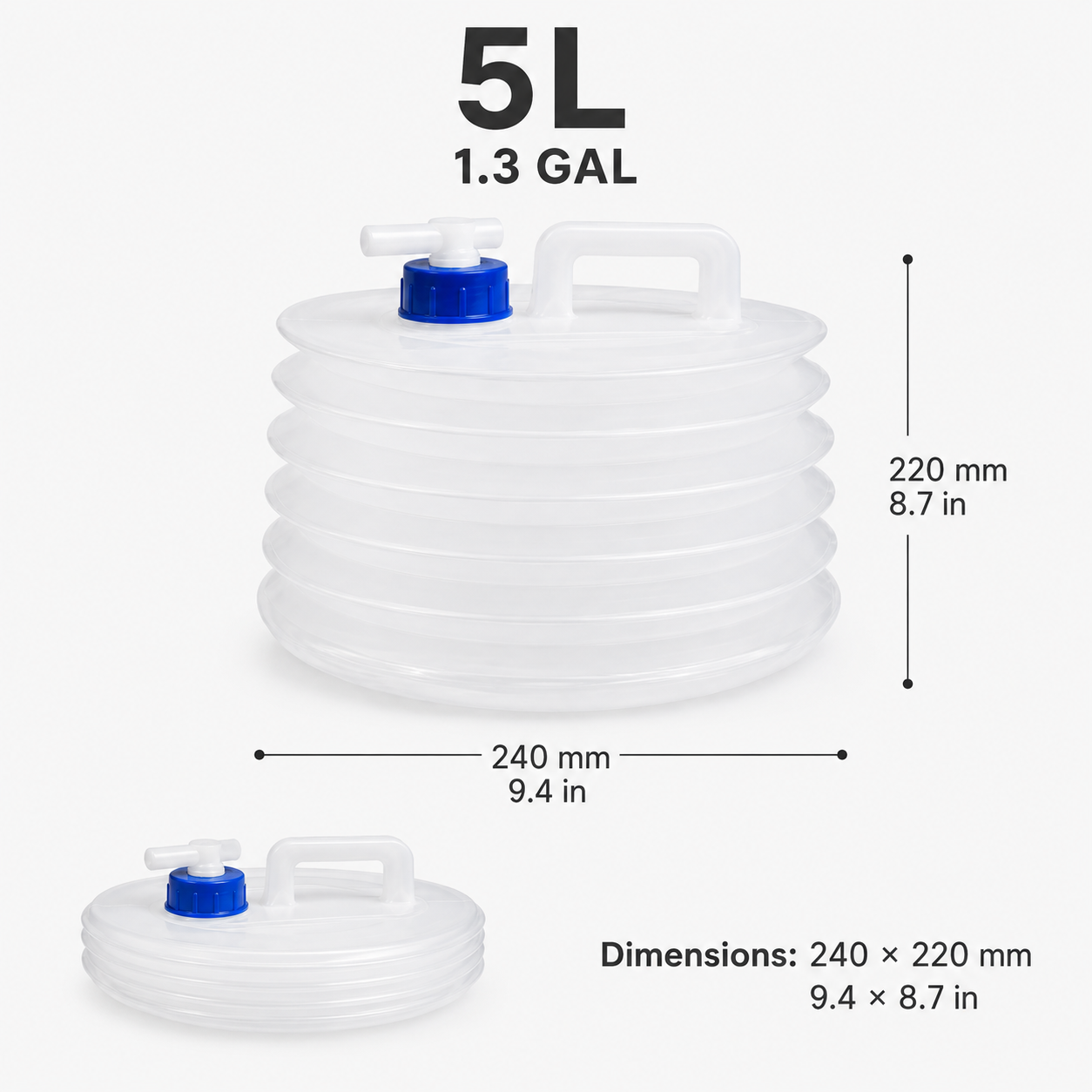 💧 – Collapsible Water Container with Spigot