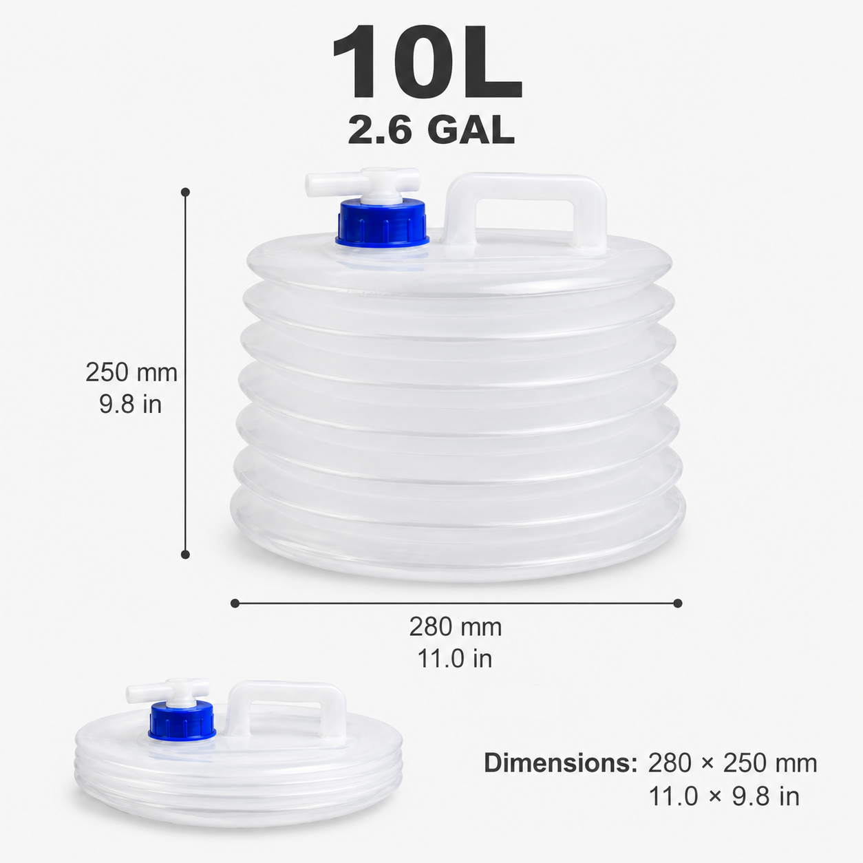 💧 – Collapsible Water Container with Spigot