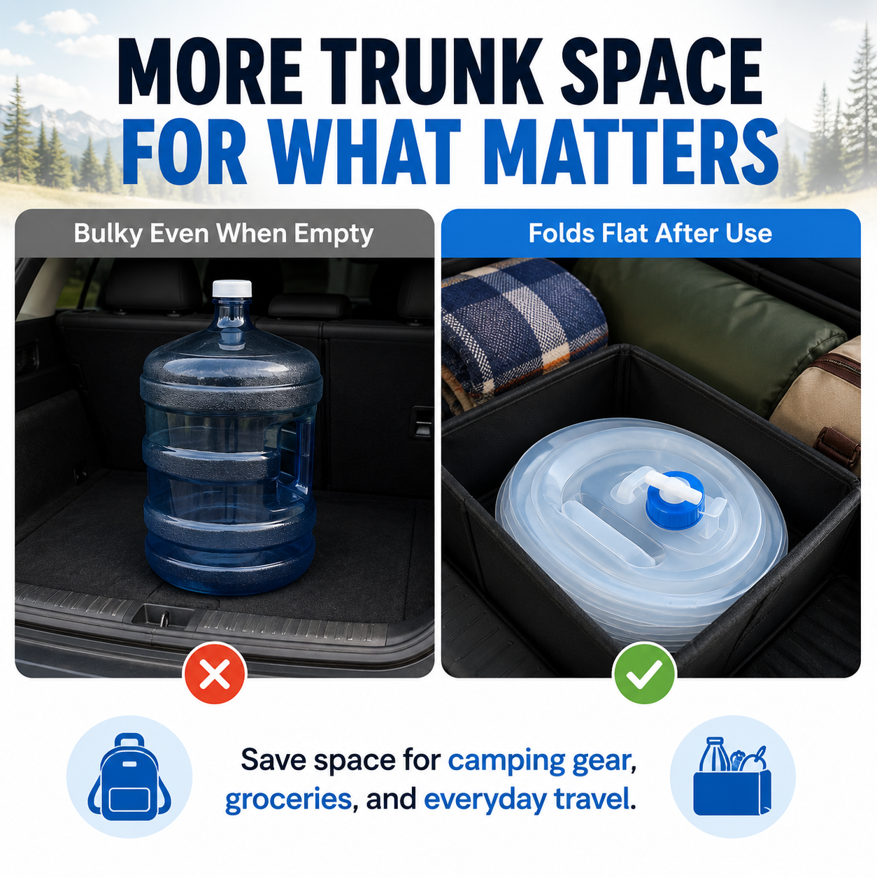 💧 – Collapsible Water Container with Spigot