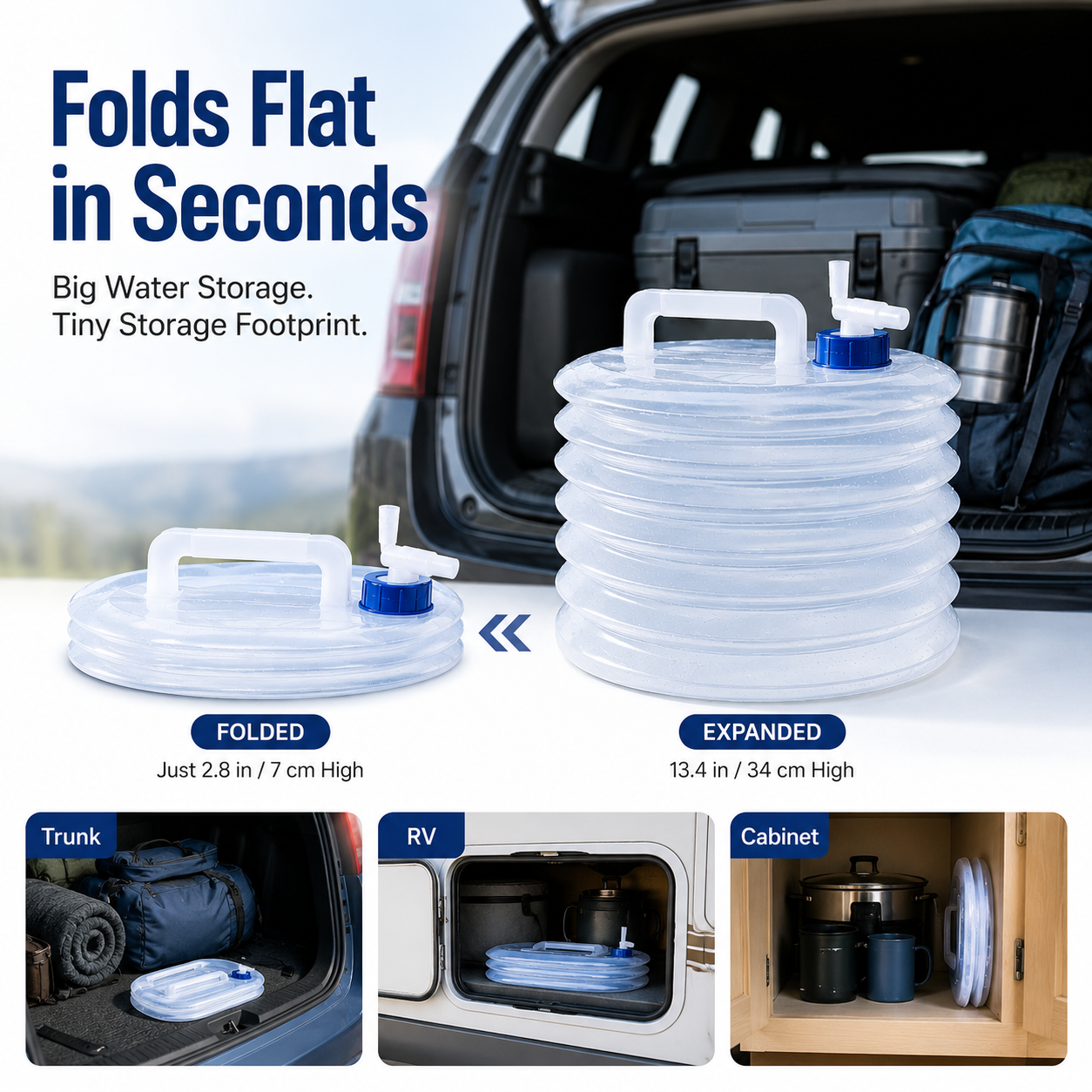 💧 – Collapsible Water Container with Spigot