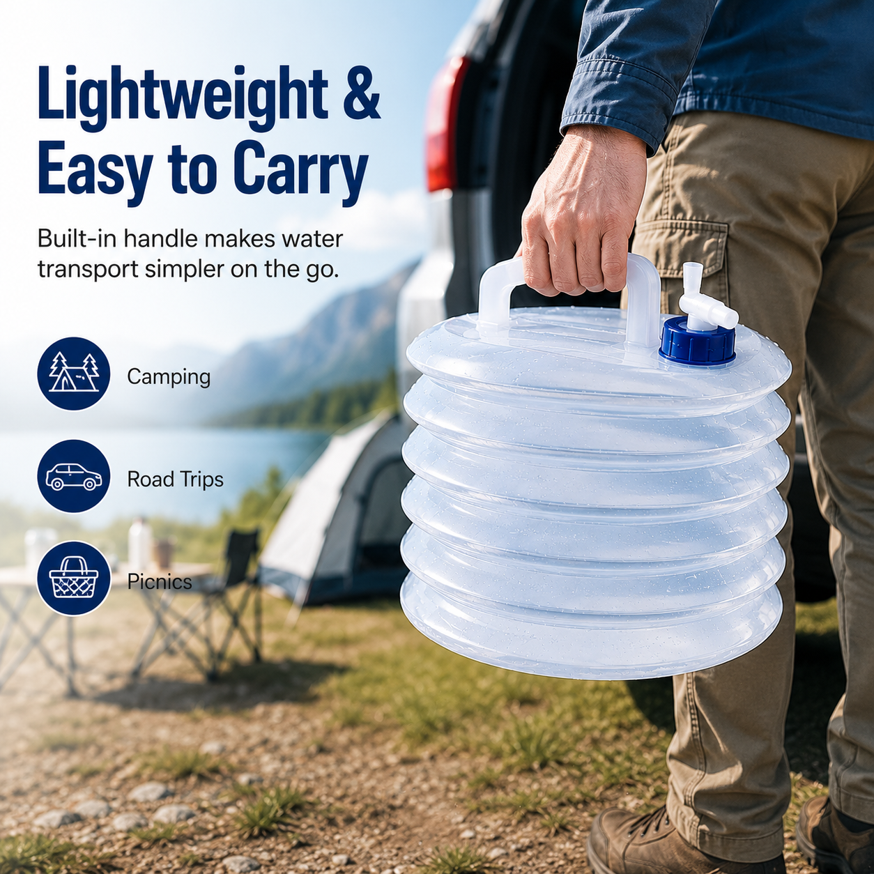 💧 – Collapsible Water Container with Spigot