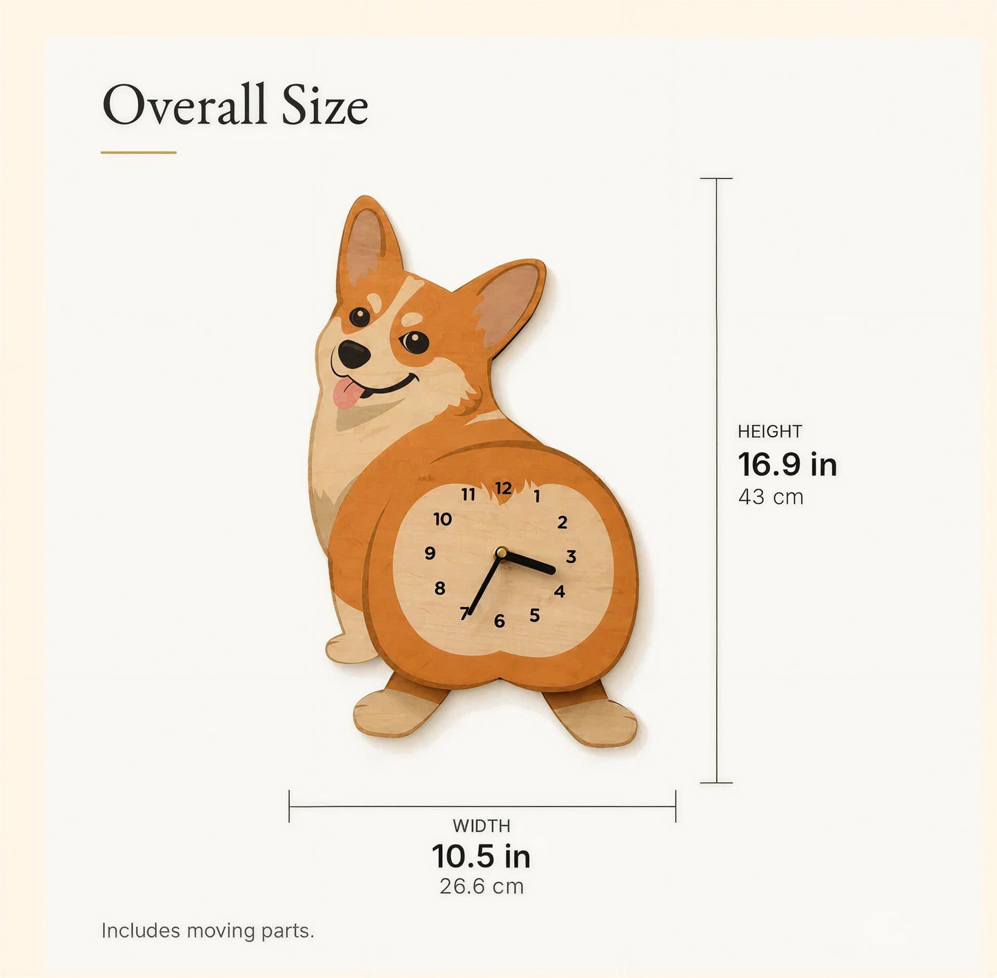 Swing Tail Dachshund Wooden Wall Clock 🐶