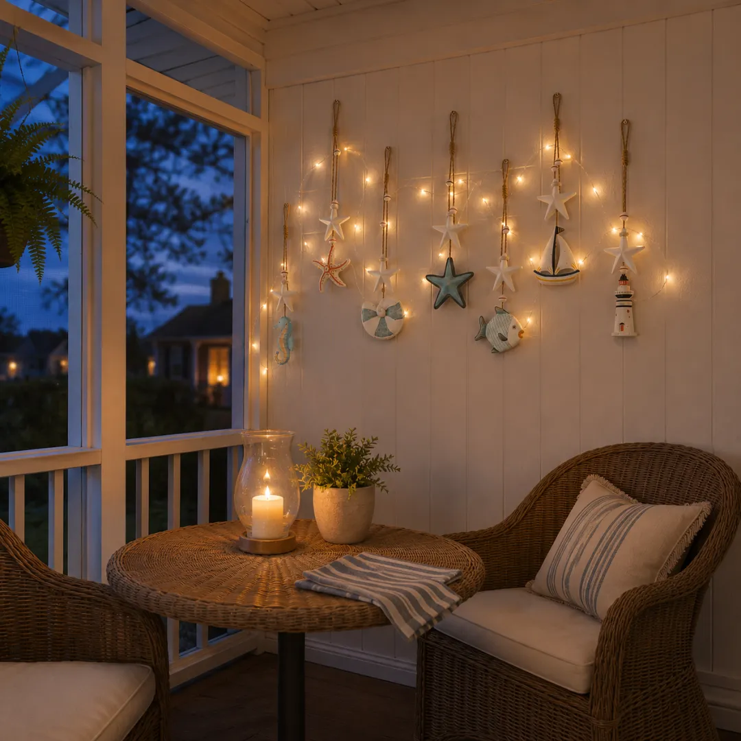 Seaside Glow Wall Hangings — Set of 7