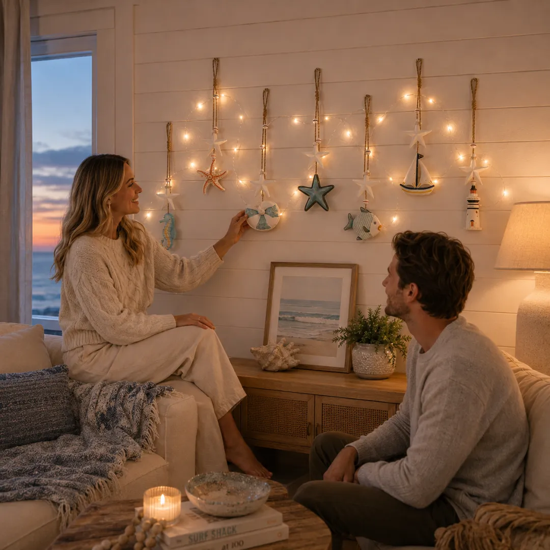 Seaside Glow Wall Hangings — Set of 7