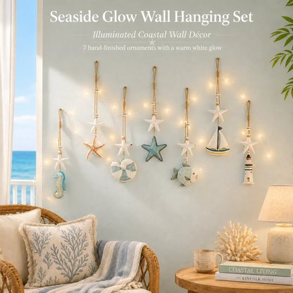 Seaside Glow Wall Hangings — Set of 7