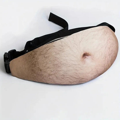 ⏰ 50% OFF Today- Funny Belly Fanny Pack – Realistic Fake Belly Waist Bag