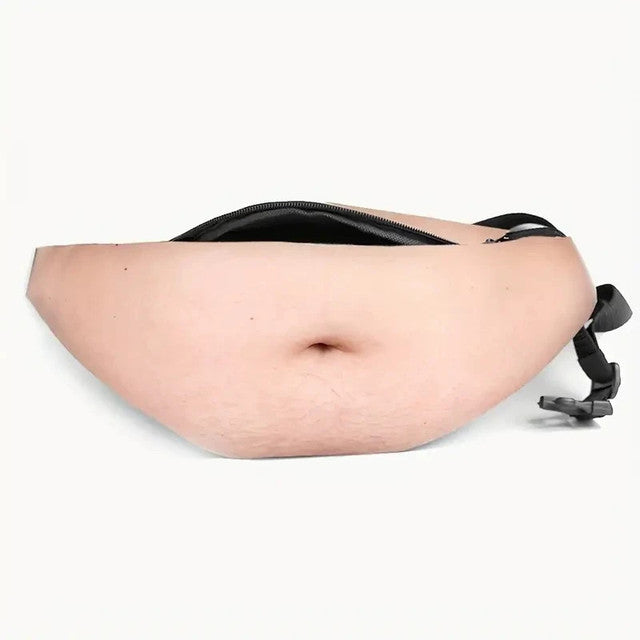 ⏰ 50% OFF Today- Funny Belly Fanny Pack – Realistic Fake Belly Waist Bag