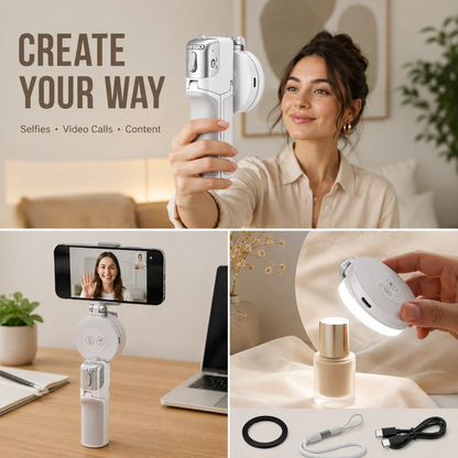 📸 Zoomable Magnetic Palm Grip | Selfie Stick & Tripod