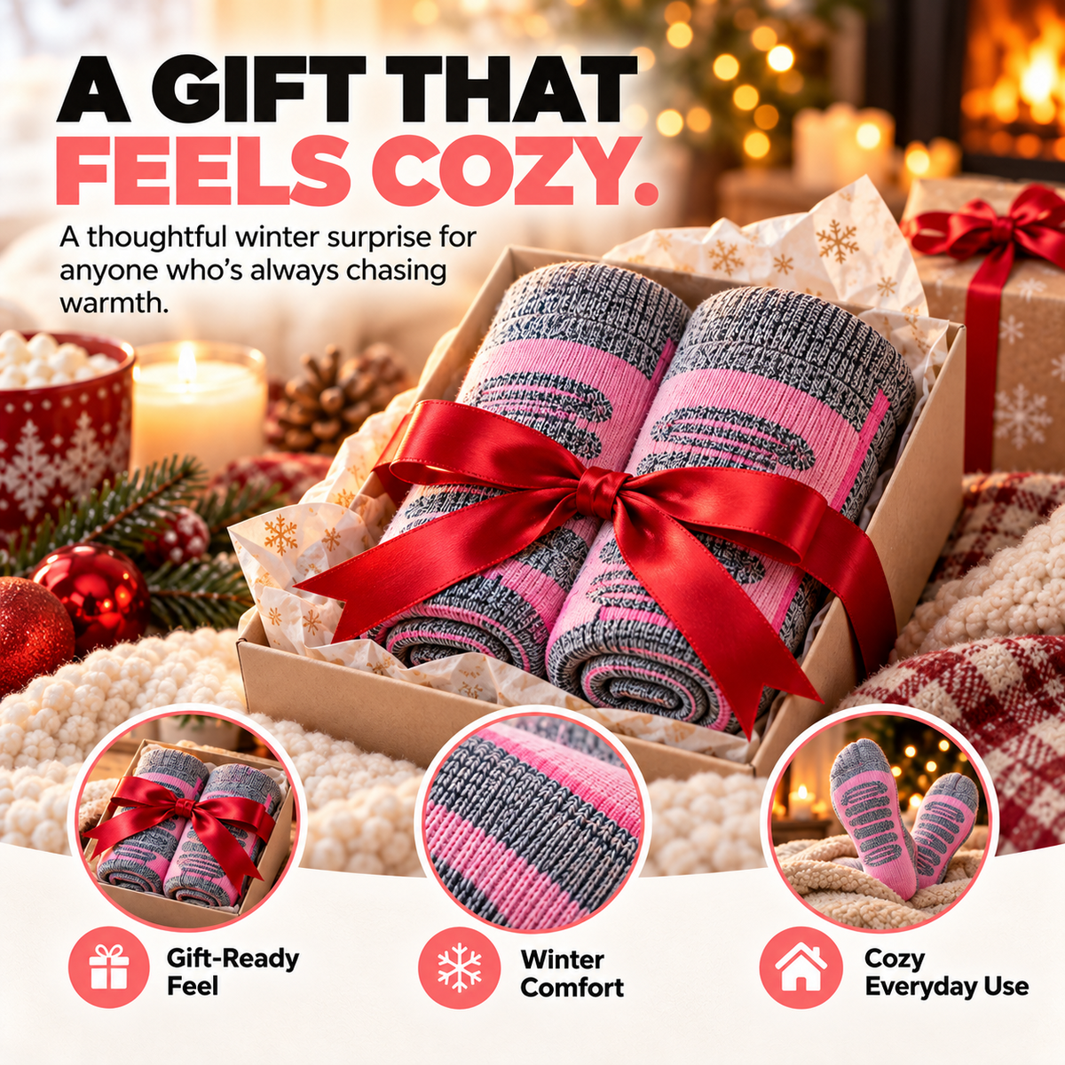 🔥 50% OFF Rechargeable Heated Knee-High Socks – Cozy Warmth for Cold Winter Days ❄️