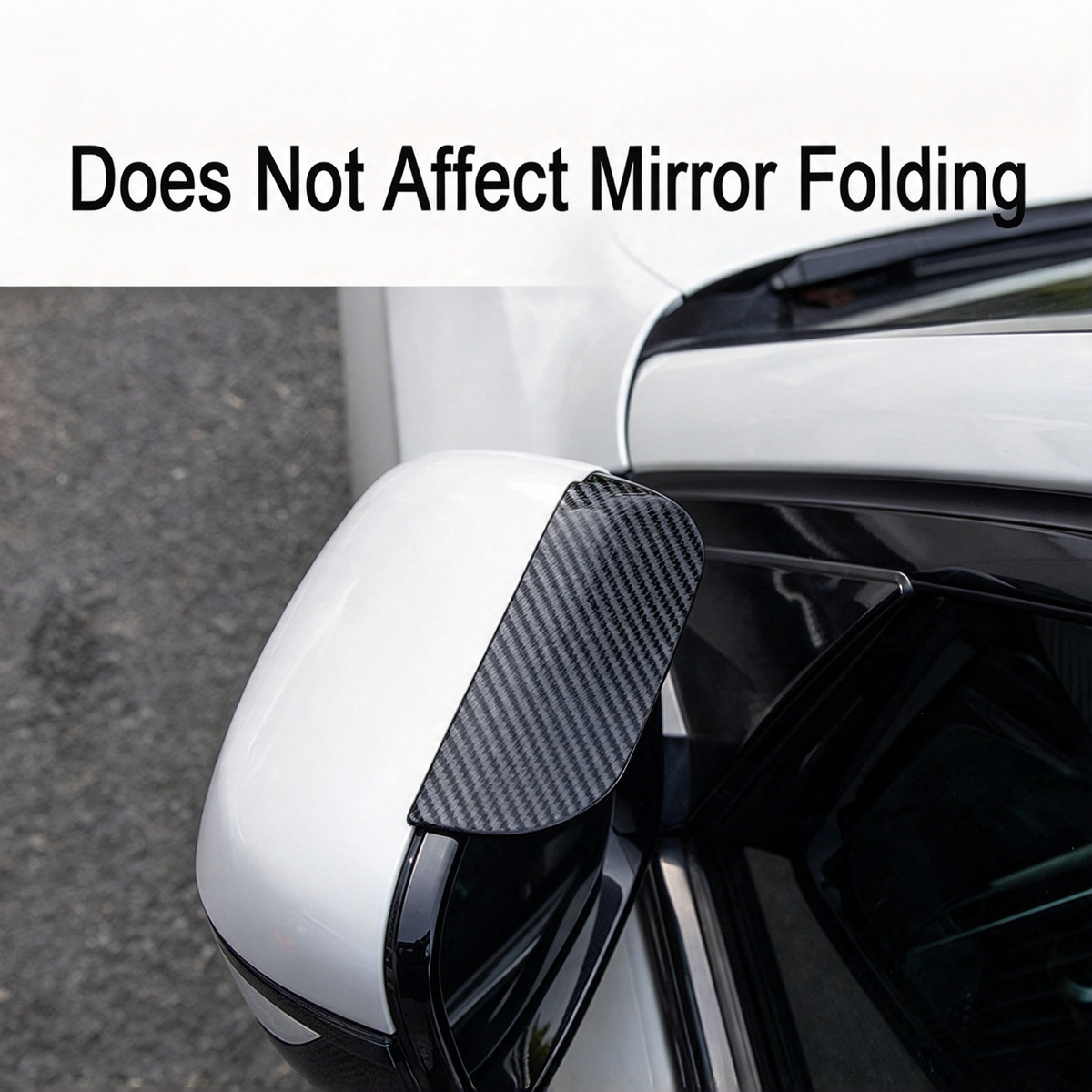 🔥 HOT SALE 49% OFF ☂️2 Pack Carbon Fiber Rain Eyebrow — Clear Rearview Mirror in Rain