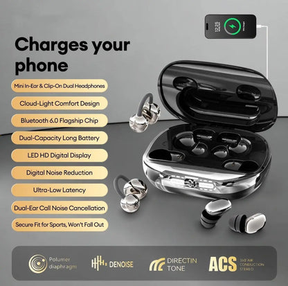 GT630S Wireless Earbuds with Power Bank Case
