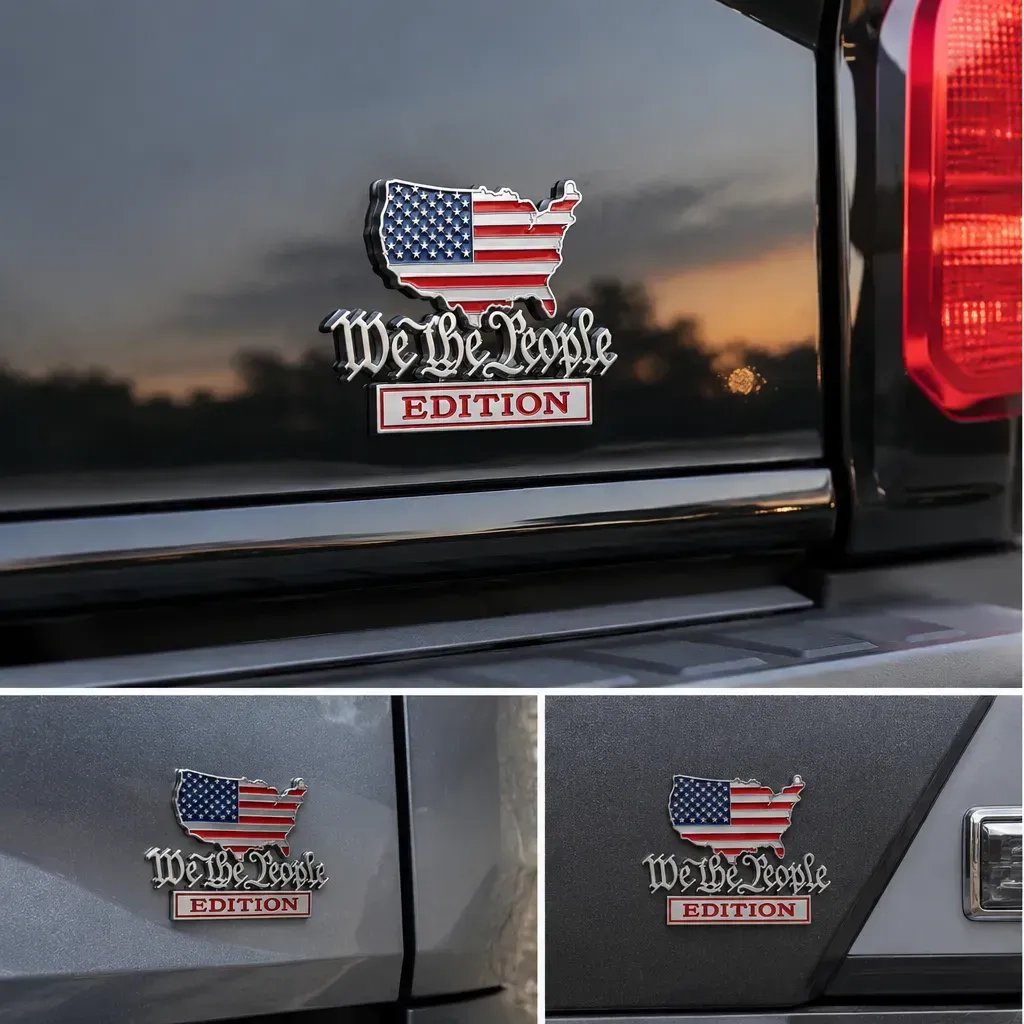 USA Faith, Family & Freedom Metal Emblem