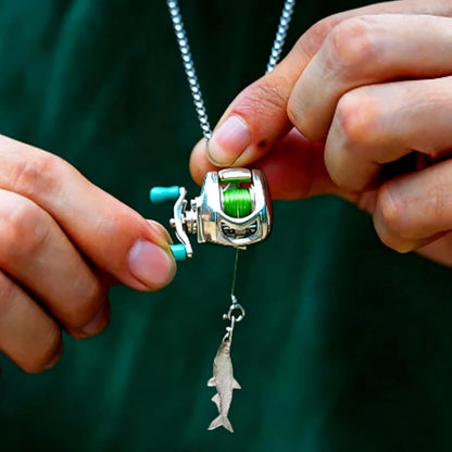 Reel in Style: Miniature Fishing Reel Jewelry Set | A Unique Gift for Anglers