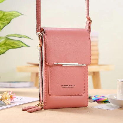 👜 📱 Simple and elegant women's touchscreen crossbody phone wallet