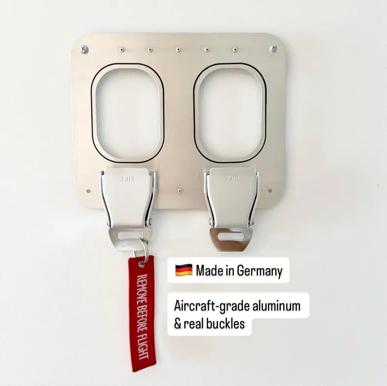 ✈️ Handcrafted Aviation Seatbelt Key Holder