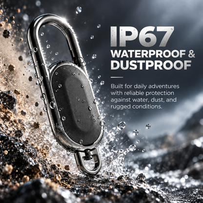 ✨ GPS Key Finder for Apple Find My – Stainless Steel Carabiner Keychain, Waterproof & 4-Month Battery, Global Locator Tracker
