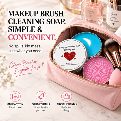 🫧 Makeup Brush Cleaning Soap with Silicone Scrub Pad | 100g ✨