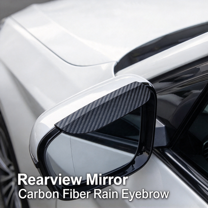 🔥 HOT SALE 49% OFF ☂️2 Pack Carbon Fiber Rain Eyebrow — Clear Rearview Mirror in Rain