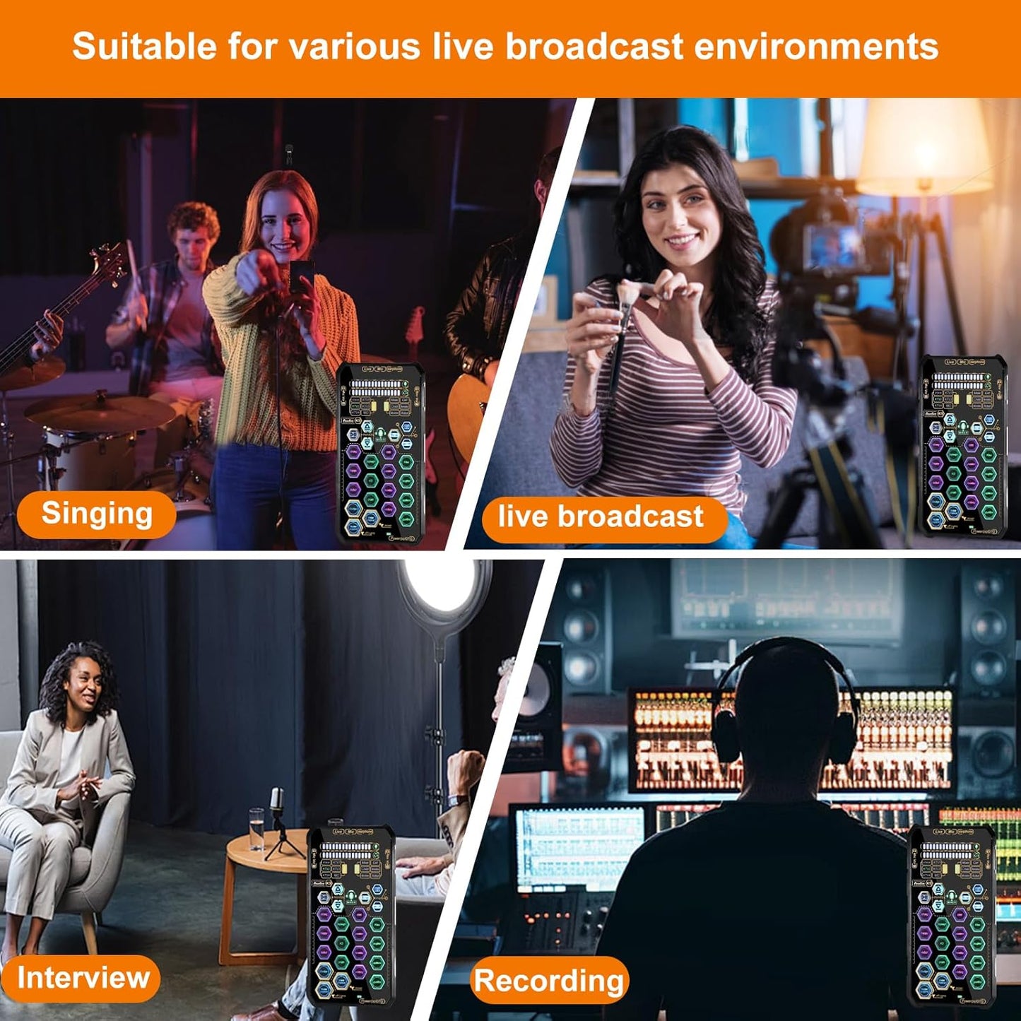 SK9 Wired Small Handheld Live Sound Card Set