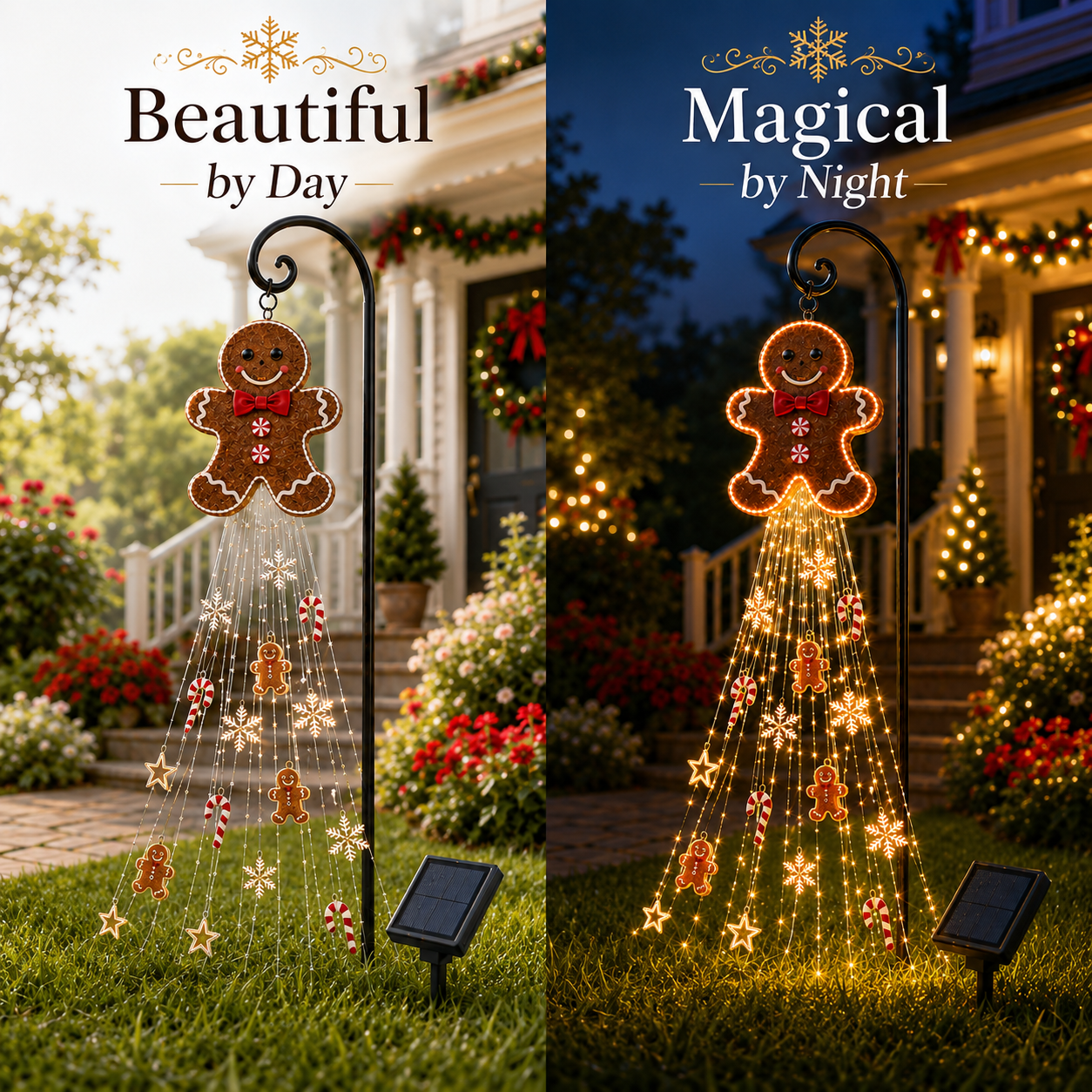 🎄 Gingerbread Magic Solar Holiday Yard Light