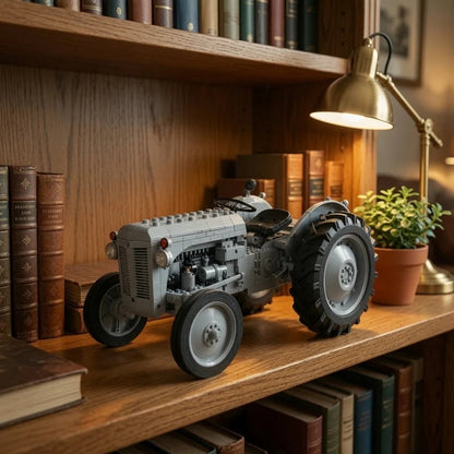 🎉Classic Farm Tractor Building Block Set – 1948 Grey Field Edition