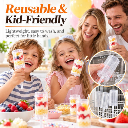 🧁 Clear Push Pop Containers for Layered Desserts