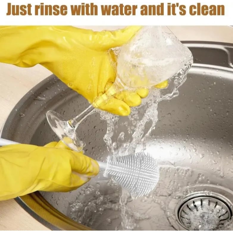 🌟 Buy One Get One Free! 🌟360° Silicone Bottle Cleaning Brush with Long Handle
