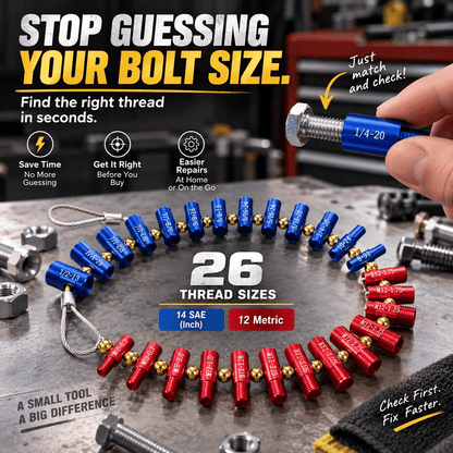 🔩 Stop Guessing Sizes With This Metric And SAE Thread Gauge